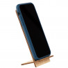 porta smartphone in legno inciso