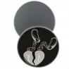 Keyring cuore separabile testo personalizzato