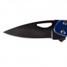 Incisione coltello lama tasca blu acciaio