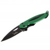 Coltello in acciaio verde inciso