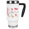 Tazza thermos bianca personalizzata