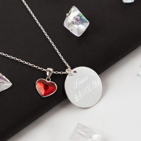 Collana di cuore swarovski personalizzabile