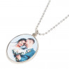 Collana con foto ovale personalizzabile