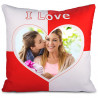 Cuscino I Love personalizzato rosso