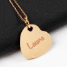 Pendente di cuore invertito placcato oro 18K personalizzato