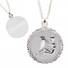 Collana di Zodiac Acquario argento personalizzato