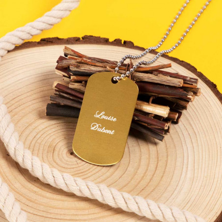 Dog tag oro personalizzabile