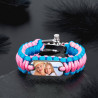 Bracciale spesso blu e rosa personalizzato