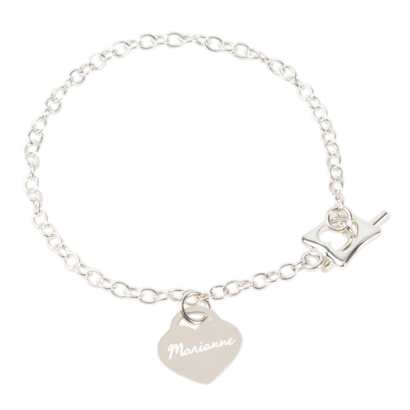 argento cuore bracciale design