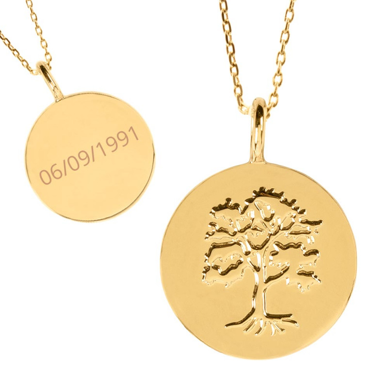 Oro placcato collana albero di vita