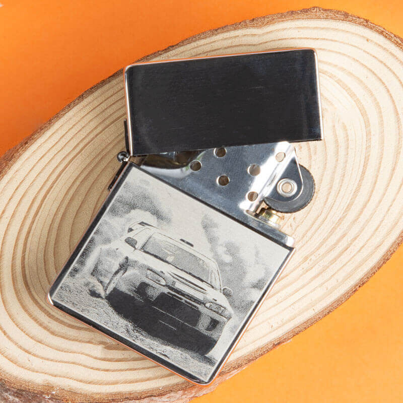 Incisione foto e testo su zippo replica accendino 1935