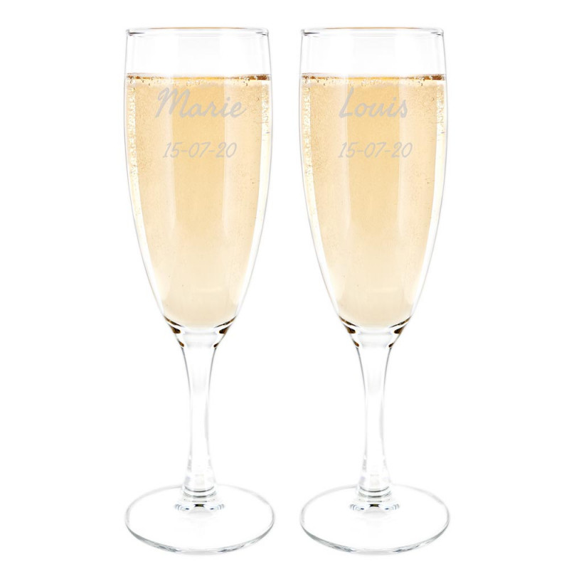 2 Fluti Champagne personalizzabili