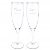 Duo flauto champagne personalizzato