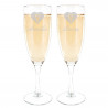 Duo Champagne Flutes Personalizzabile Cuore