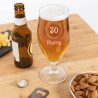 Personalizzabile Beer Foot Glass con disegno di compleanno