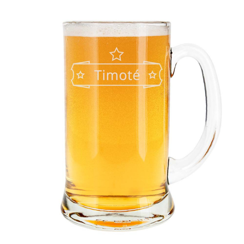 Tazza di birra personalizzata con design bistrot