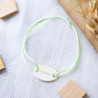 Bracciale in corda verde inciso