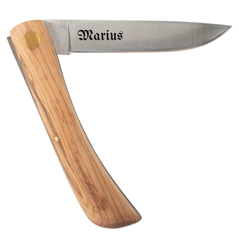 Coltello maniglia in legno personalizzato