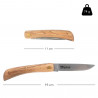 Dimensione del coltello maniglia legno