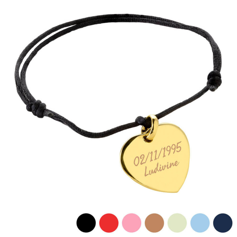 Bracciale con cuore in oro placcato