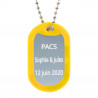 Piatto in alluminio militare con silicone giallo