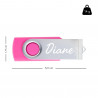 Dimensione del flash drive USB rosa