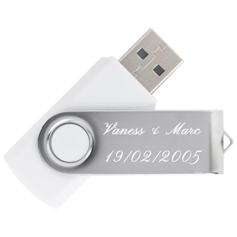 Chiave USB bianca da 16 GB personalizzata