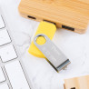 16GB giallo twister USB flash drive con incisione