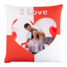 Cuscino I Love rosso personalizzabile