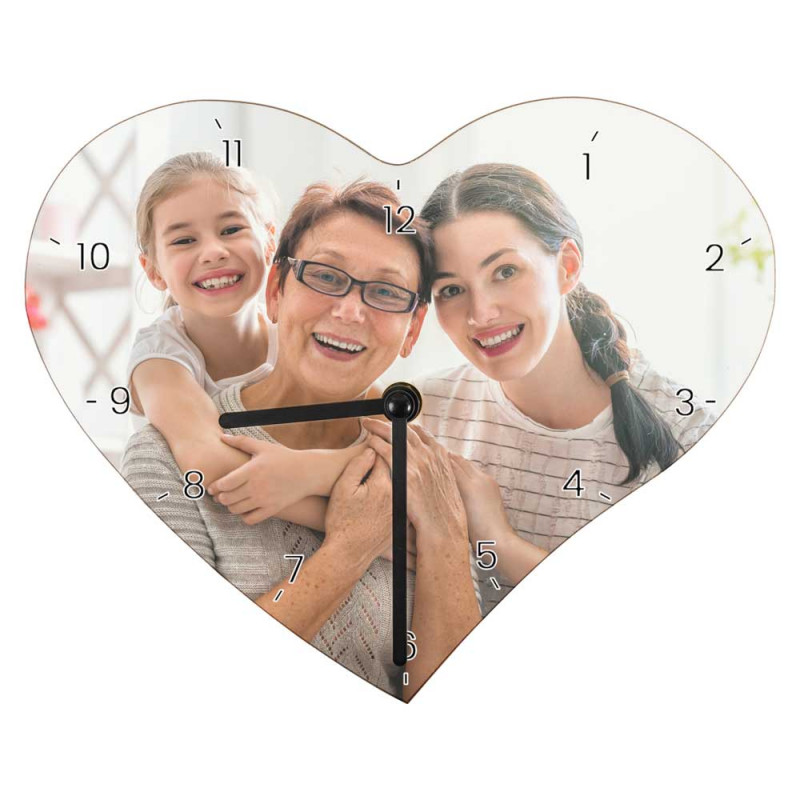 Orologio a forma di cuore personalizzato