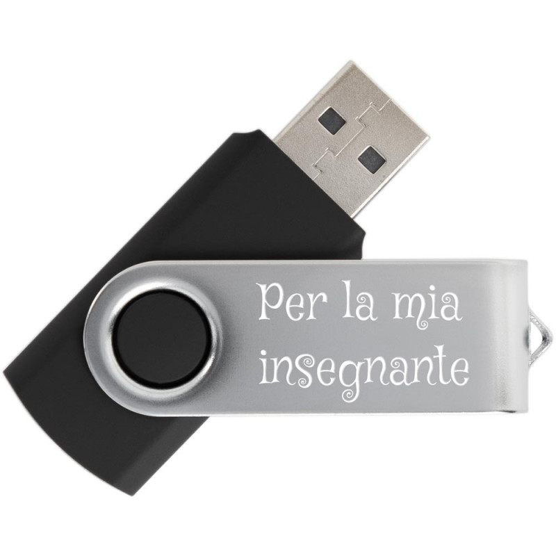 Masterizzazione di testo chiave USB nero