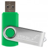 Esclusiva chiavetta USB twister verde con testo inciso