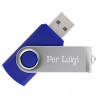 Chiave USB incisa blu