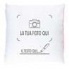 Cuscino fucsia con foto personalizzata