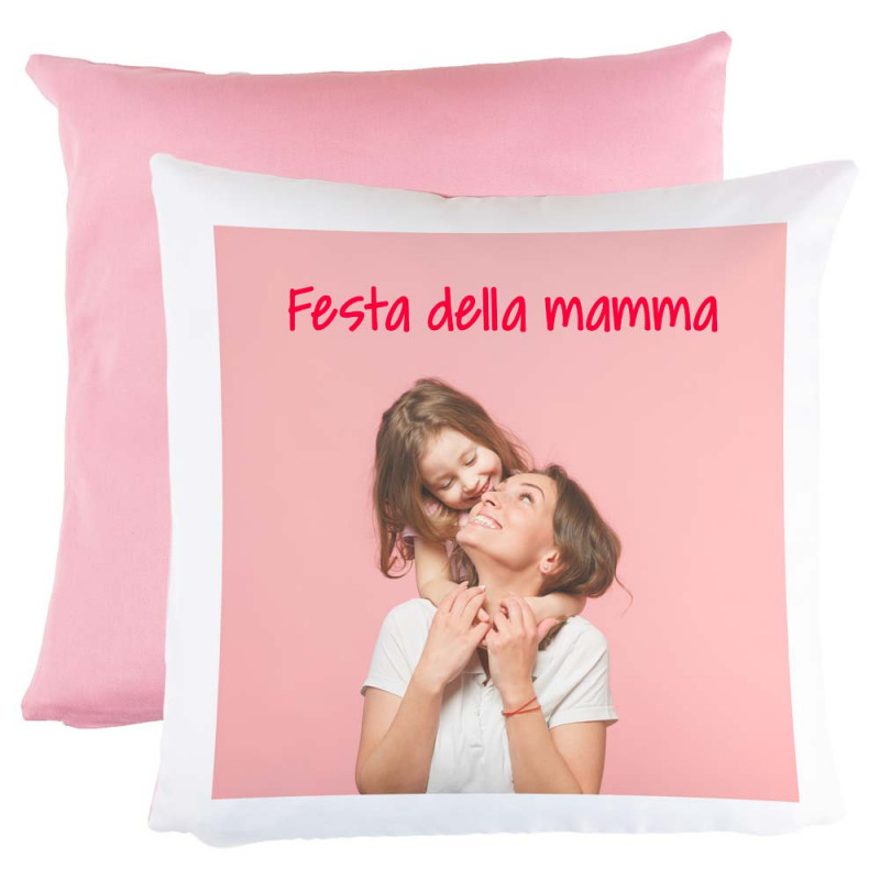 Cuscino personalizzato con verso rosa