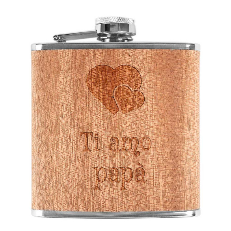 Flask di legno personalizzabile