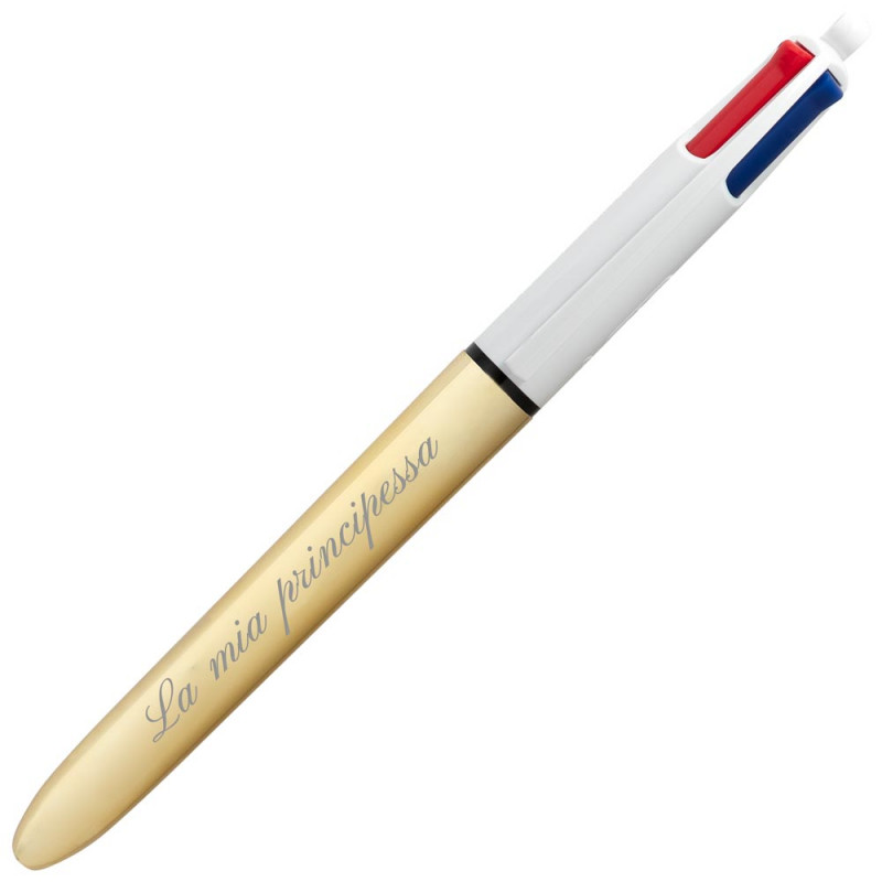 Penna Bic 4 colori oro personalizzato