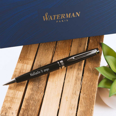 Bille Waterman Nero Personalizzabile Penna