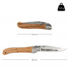 Coltello taglia fuori legno inciso