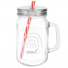 Mason Jar arcobaleno per personalizzare con testo inciso