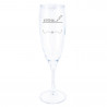 Champagne Flute design cuore con incisione di testo