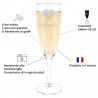 Champagne flauti duo cuore benefici