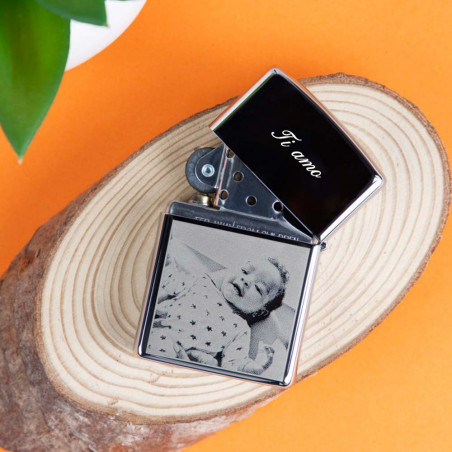 accendino zippo con foto personalizzata