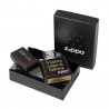 Briquet nero Zippo inciso bordo rosso