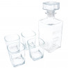 Carafe e 4 bicchieri Whisky incisi