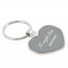 Keyring grigio cuore testo personalizzabile