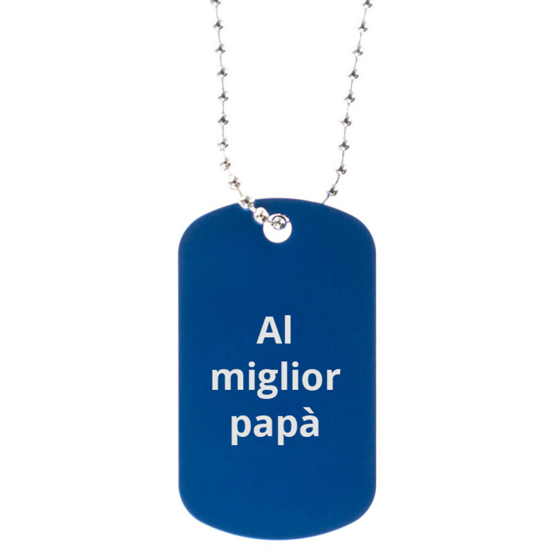 Targa militare blu incisa