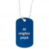 Targa militare blu incisa