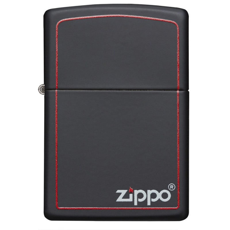 Zippo nero briquet rosso bordo