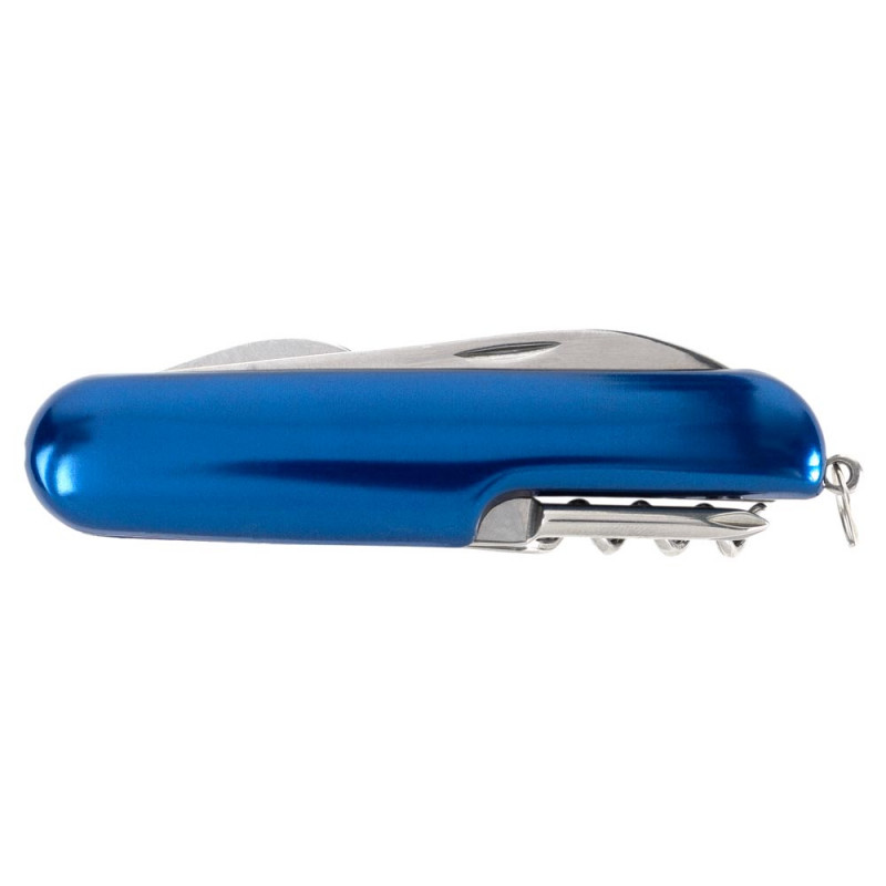 Coltello multifunzione blu inciso